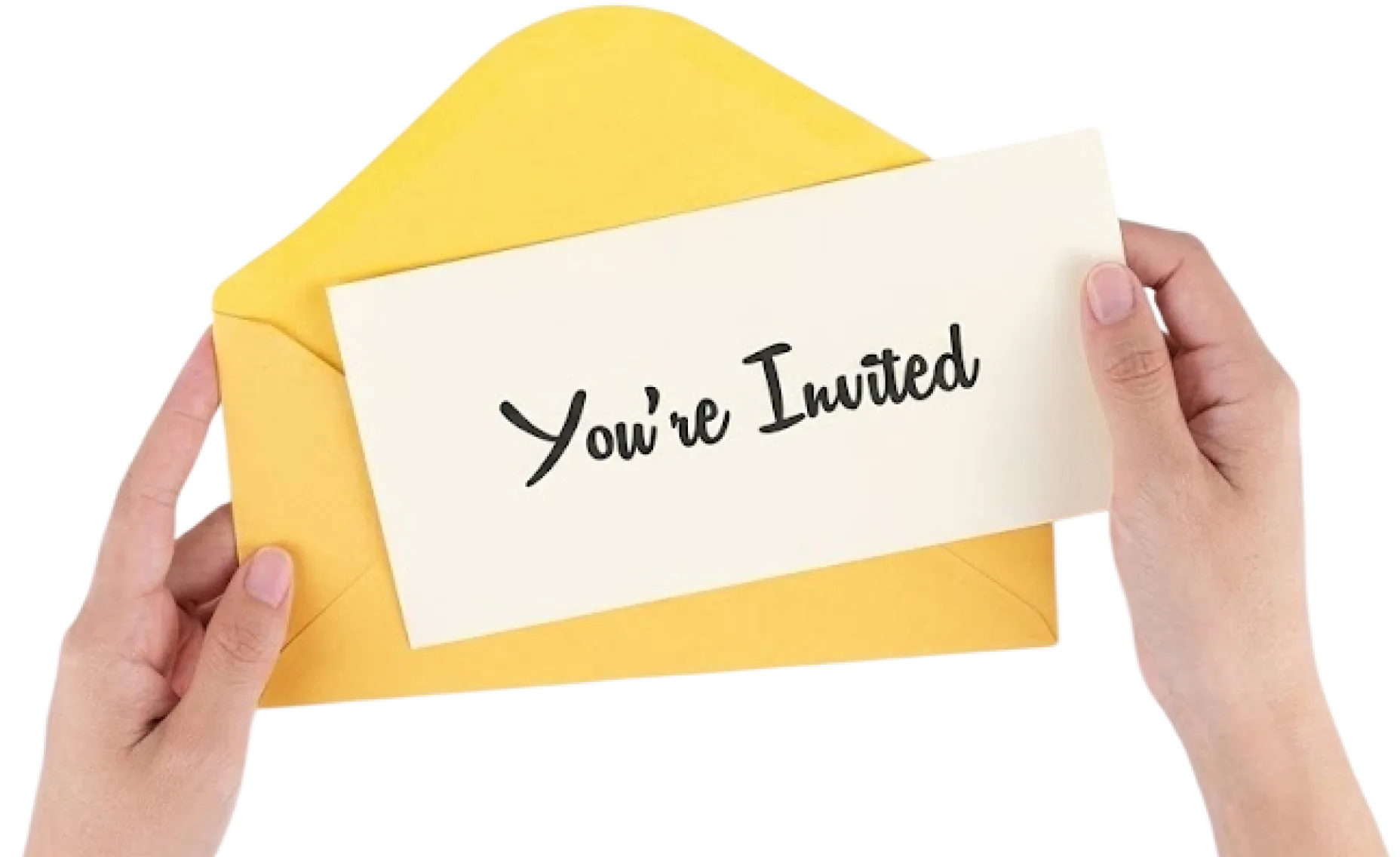 Конверт с карточкой приглашения You're invited